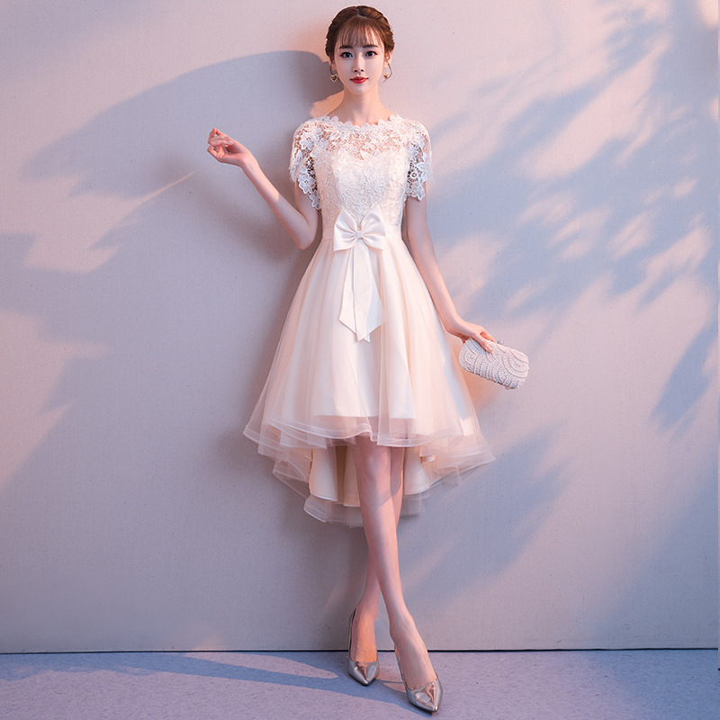 Short Evening Dress 2026 New Style Bridesmaid Dress Host Performance Exam Party Student Graduation Petite Dress for Women