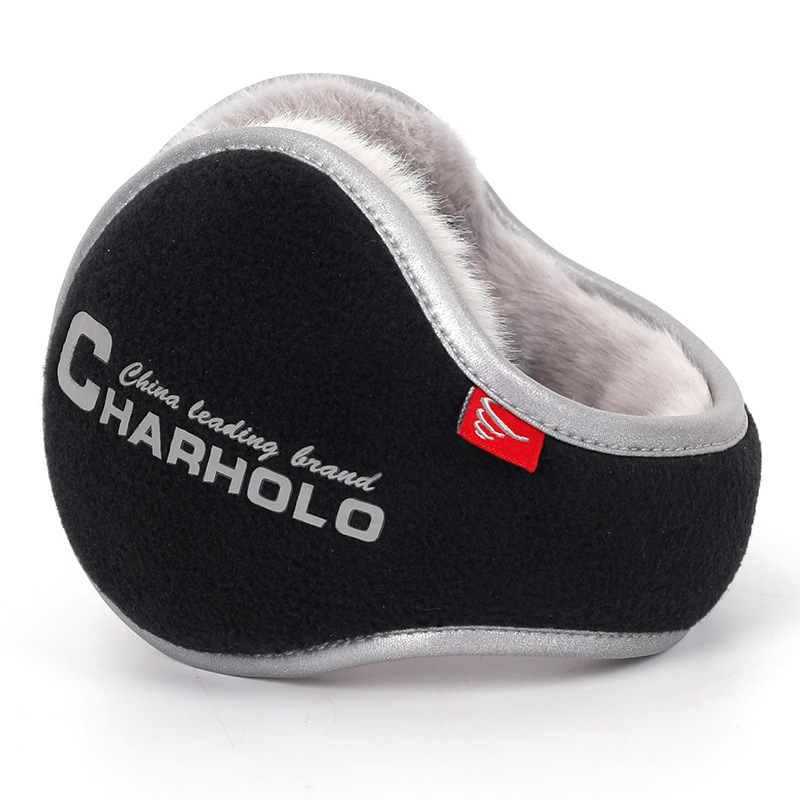 goods in stock Earmuff keep warm Earmuff winter men and women Foldable Ear package Plush Reflective letters printing