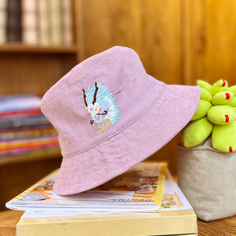 Lu bordado a mano diy sombrero de pescador sombrero de deportes para hombres y mujeres estudiantes sombrero de flores de dibujos animados casuales coreanos