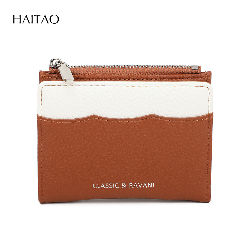 2025 nuevo color de contraste lindo alto valor de la cara multi-tarjeta billetera transfronteriza corta billetera de moda para mujeres