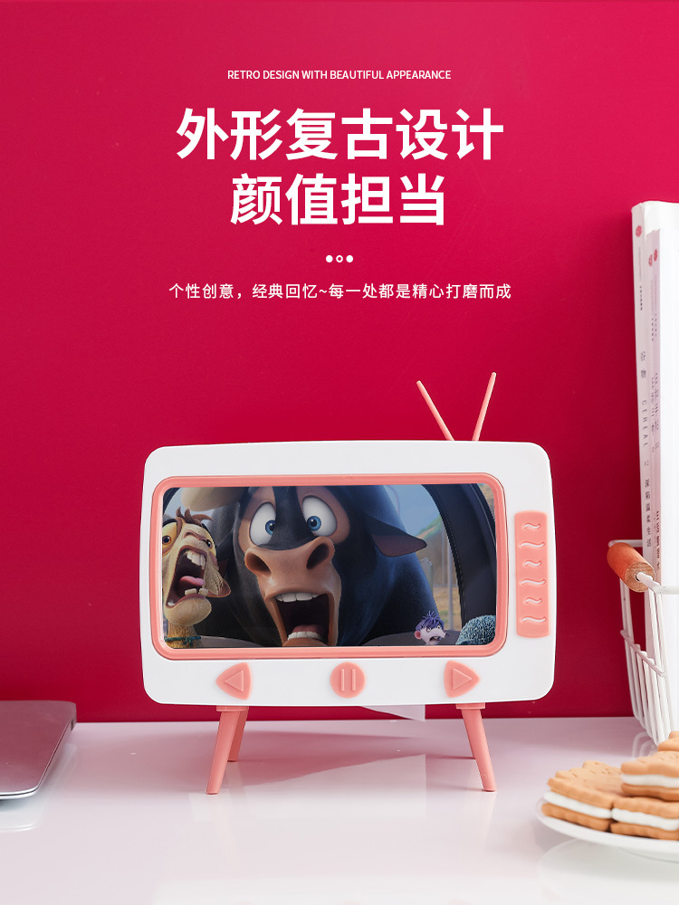 Caja de pañuelos de TV de doble propósito al por mayor cocina sala de estar caja de pañuelos de escritorio soporte de teléfono móvil caja de almacenamiento de plástico