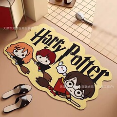 楽しいハリーポッター珪藻泥は水を吸収し、お手入れが簡単なバスルームフロアマット、玄関トイレドア珪藻泥フットマット