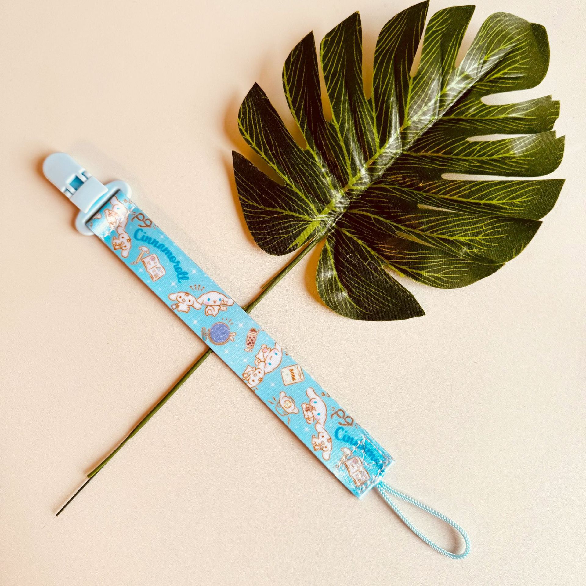 Correa de cadena anticaída de poliéster 23 - Diseño de cachorro azul