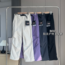 渠道好货！男女情侣款冬防风防水加绒保暖冲锋裤束脚滑雪裤伞兵裤