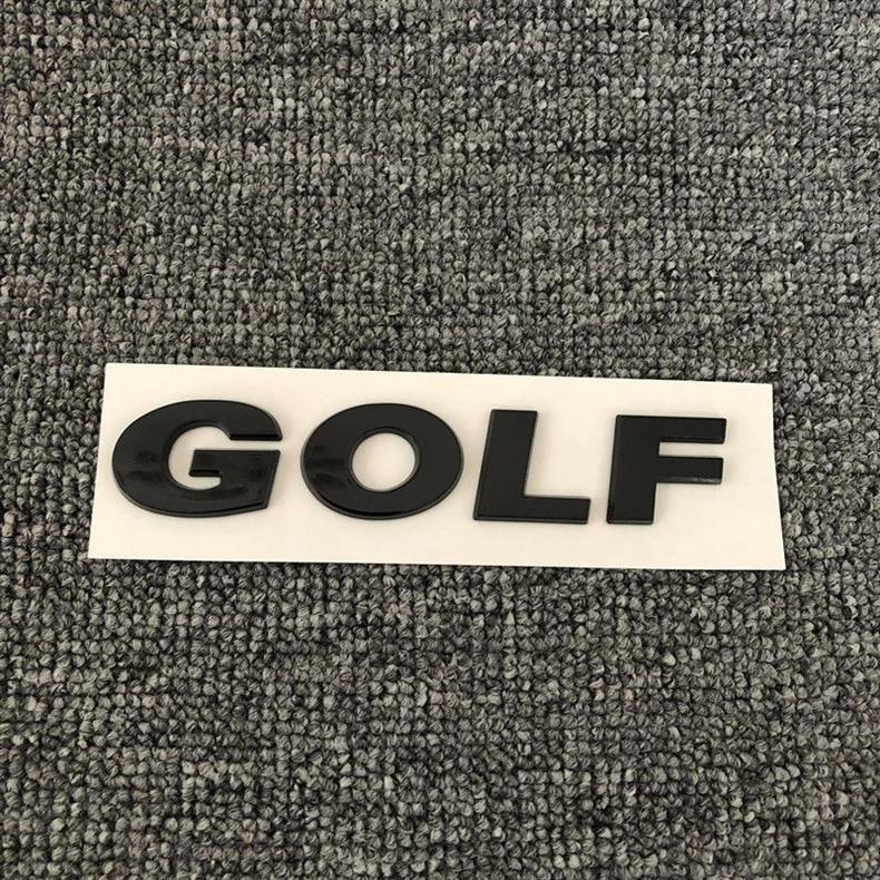 Volkswagen Golf 6/Golf 7/7.5 R-Line car emblem modification, black emblem decorative stickers for front, rear, and tail, with English lettering