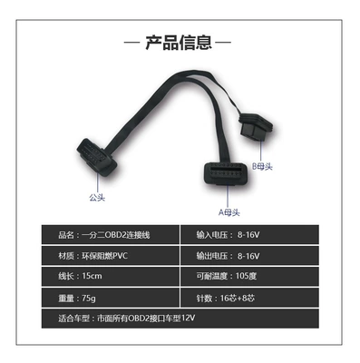 Flat Cable 1-to-2 Obd – Other Automotive Communications