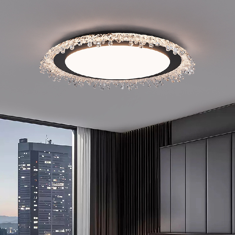 Gran vista jardín dormitorio lámpara de techo moderna minimalista y creativa glaciar gota de agua lámpara principal de cama de espectro completo lámpara Zhongshan 255L