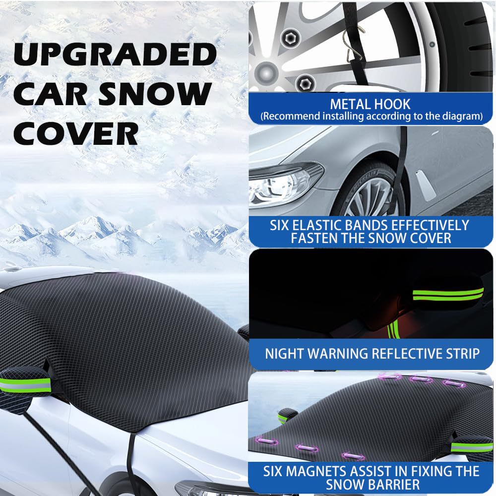 Produces Car Snow Cover, Front Windshield, Anti-Freeze Cover, Windshield, Anti-Frost and Snow Cover, Thickened Winter Windshield Cover, Sunshade