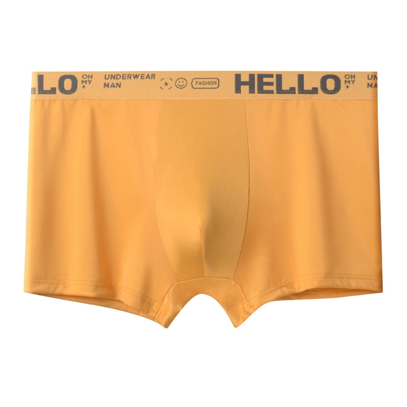 Мужские шелковые летние трусы-белье, тонкие хлопковые дышащие брюки, шорты