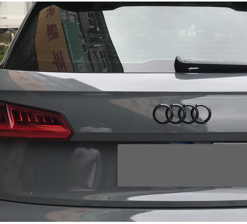 Audi car emblem rear badge modification for A3/A4/A5/A6L/Q2L/Q3/Q5L/Q7, four-ring black badge decorative sticker