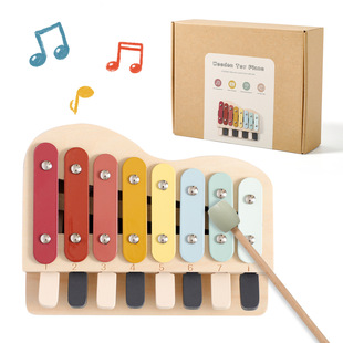 Ying's Educational Music Toy Hand-Knocking Piano Baby Eight-Tone Piano Toy Baby Toy Piano Kidsren's Early Education Musical Instrument