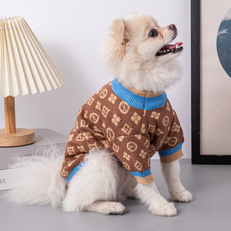 New Luxury Pet Sweater Autumn and Winter Fashion Fashion Brand Dog Clothes Schnery Small and Medium Dog Pet Clothing New Luxury Pet Sweater Autumn and Winter Fashion Fashion Brand Dog Clothes Schnery Small and Medium Dog Pet Clothing
