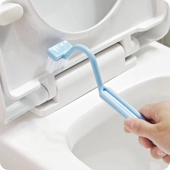 トイレトイレ便器ブラシプラス長い柄ブラシ死角に行く清潔ブラシv型プラスチックトイレ便器側曲げブラシ