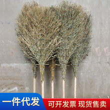 老式竹木柄环卫大扫把竹扫帚塑料丝户外扫马路扫落叶工地大笤帚