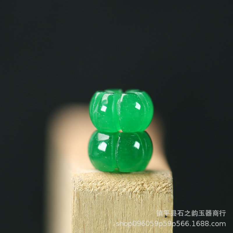 Natural Dry Green Jade Ice-Transparent Green 10mm Pumpkin Loose Beads Bracelet Accessory DIY Jewelry B152 Natural Dry Green Jade Ice-Transparent Green 10mm Pumpkin Loose Beads Bracelet Accessory DIY Jewelry B152