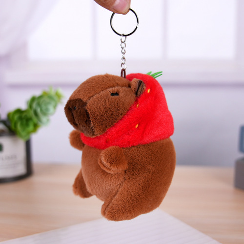 Internet-famous cute capybara plush toy pendant keychain doll bag charm
