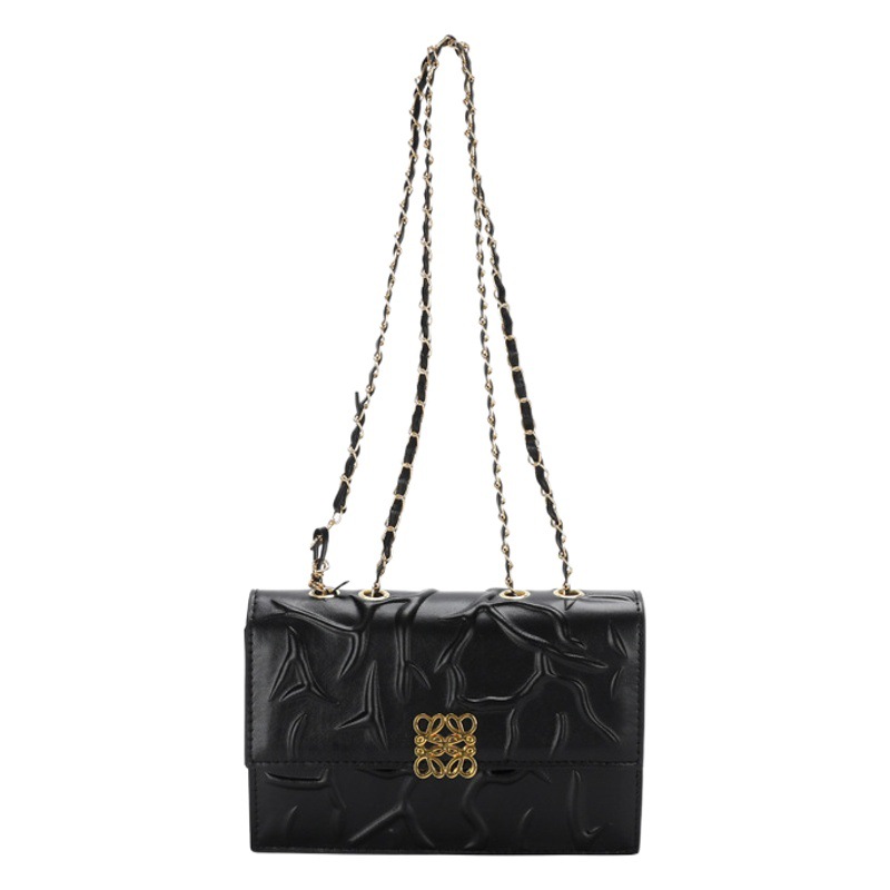 2023 verano textura pequeña bolsa cuadrada Bolsa de mensajero de hombro de cadena elegante de las mujeres de moda de este año