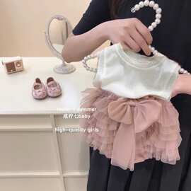 tutu裙两件套宝宝可爱蓬蓬2026女童套装子新款夏季蛋糕裙背心网纱