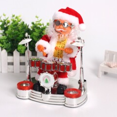 売れ筋 ピアノを弾くサンタクロース サックスとドラムを演奏する クリスマスデコレーション ぬいぐるみ 電動玩具 クリスマス限定