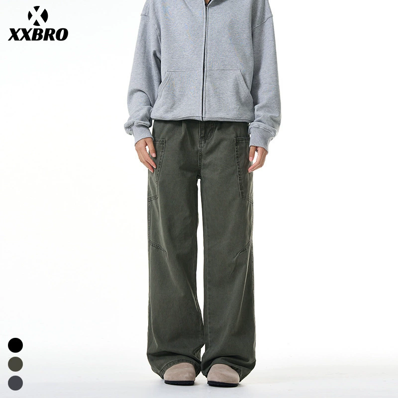 Xxbro мужская одежда # осень-зима новый американский прилив мульти-карманные брюки cleanfit вымытые повседневные брюки