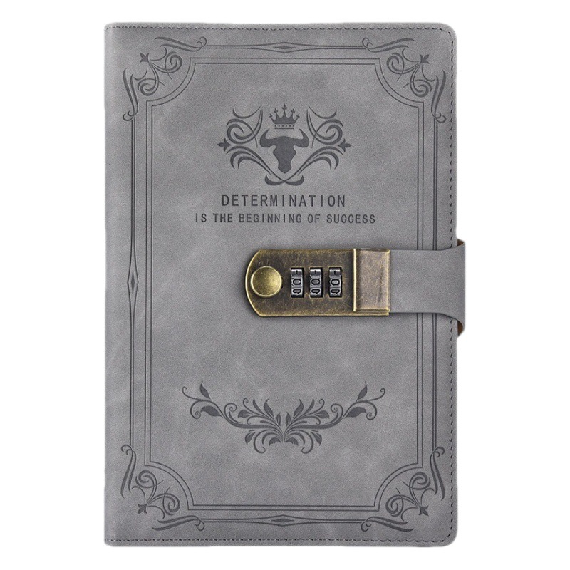 A5 retro contraseña libro con bloqueo diario engrosada contraseña estudiante libreta papelería cuaderno al por mayor