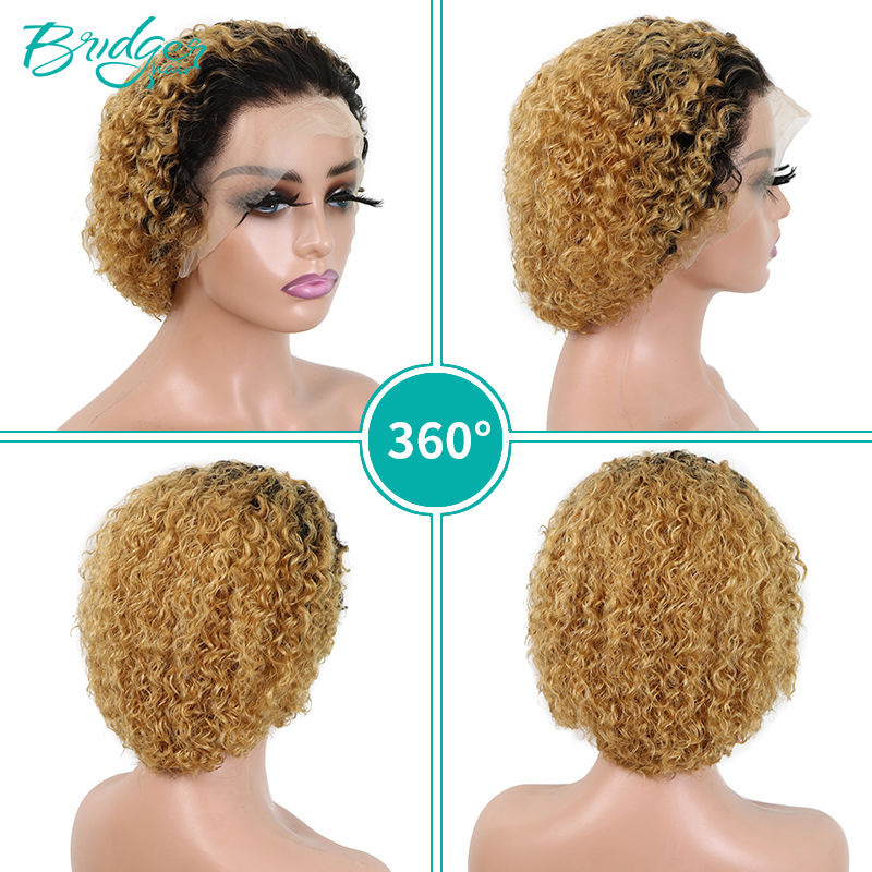 Pixie Cut Curly Human Hair Wig Short Style Natural Look_voghion.com