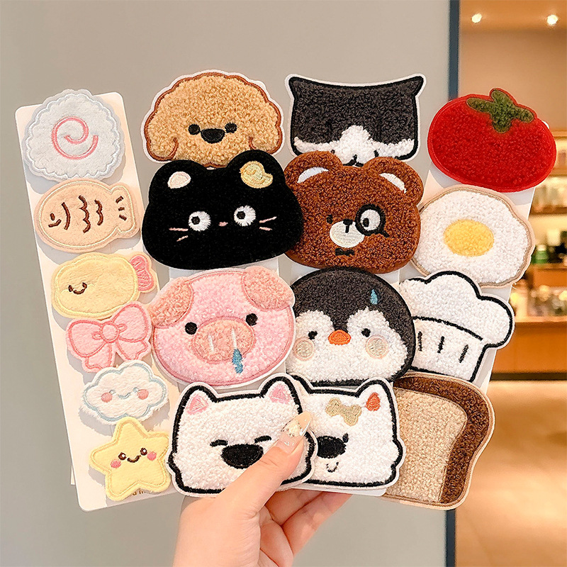 Fun cartoon bangs stickers, sweet autumn/winter hair accessories for girls, 2026 new style, cute and seamless hair stickers