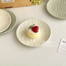 甜品盘白色高级感陶瓷盘子高颜值精致菜盘轻奢极简风早餐盘子