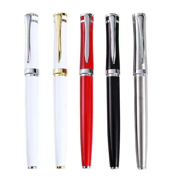 In-stock creative advertising gift neutral pen with engraved logo, manufacturer wholesale business advertising metal signature pen printing