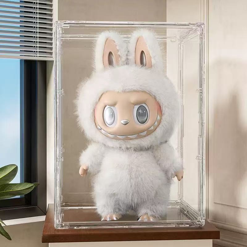 Labubu バブルマート適用ビニール保護ダストカバーアクリル高透明ラブブブラインドボックスディスプレイボックスキャビネット|undefined