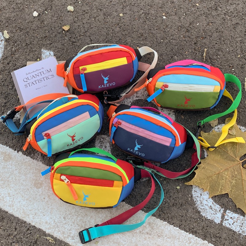 Children's Chest Bag for Girls, Stylish Color-Blocking, Unique Contrasting Colors, Mini Sweet and Fashionable Shoulder Crossbody Bag for Young Girls