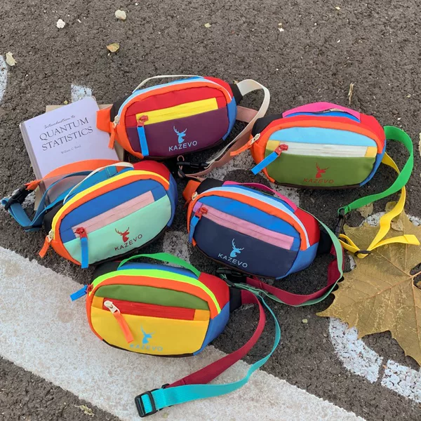 Children's Chest Bag for Girls, Stylish Color-Blocking, Unique Contrasting Colors, Mini Sweet and Fashionable Shoulder Crossbody Bag for Young Girls