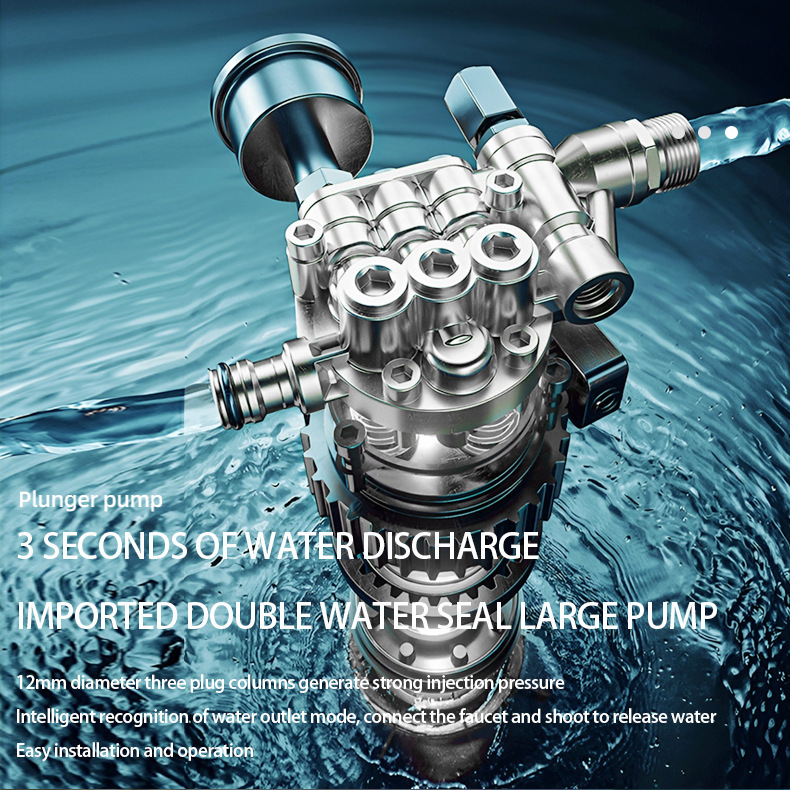 Cross-Border High-Pressure Car Wash Water Gun, Rechargeable Portable Lithium Battery Water Gun, High-Power Electric Display Water Gun, Cleaning Machine, Flower Watering Tool