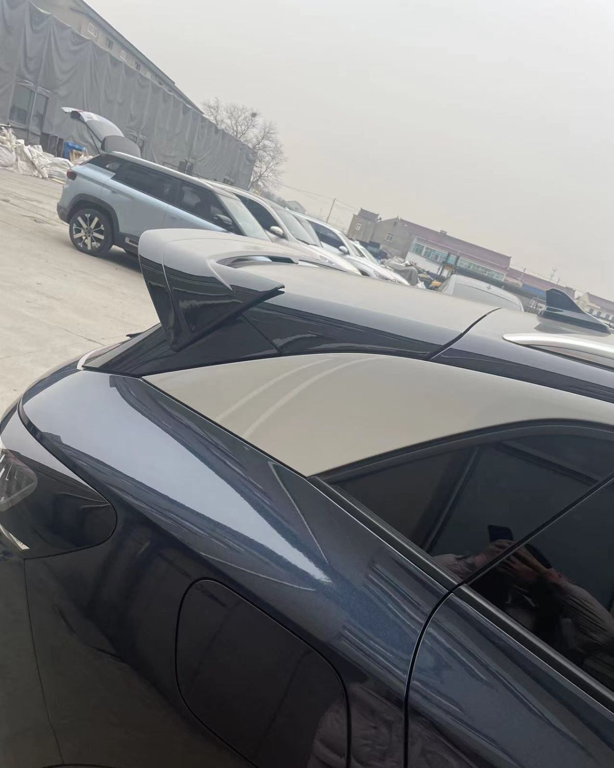 Suitable for Volkswagen Id4X/Id4Crozz Rear Wing Sports Punch-Free Fixed Wind Wing Id4 Blinds Rear Window Decoration