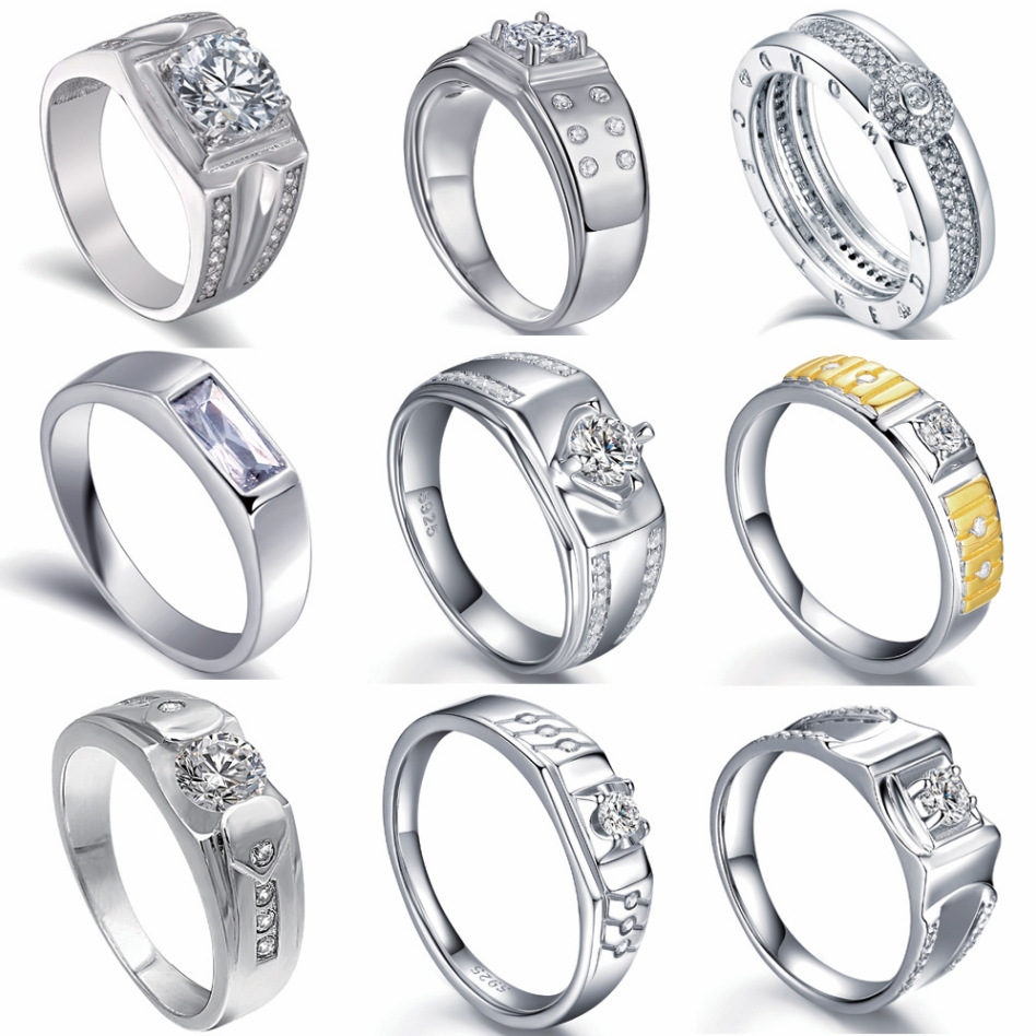 fashionable elegant ring with stone with zircon