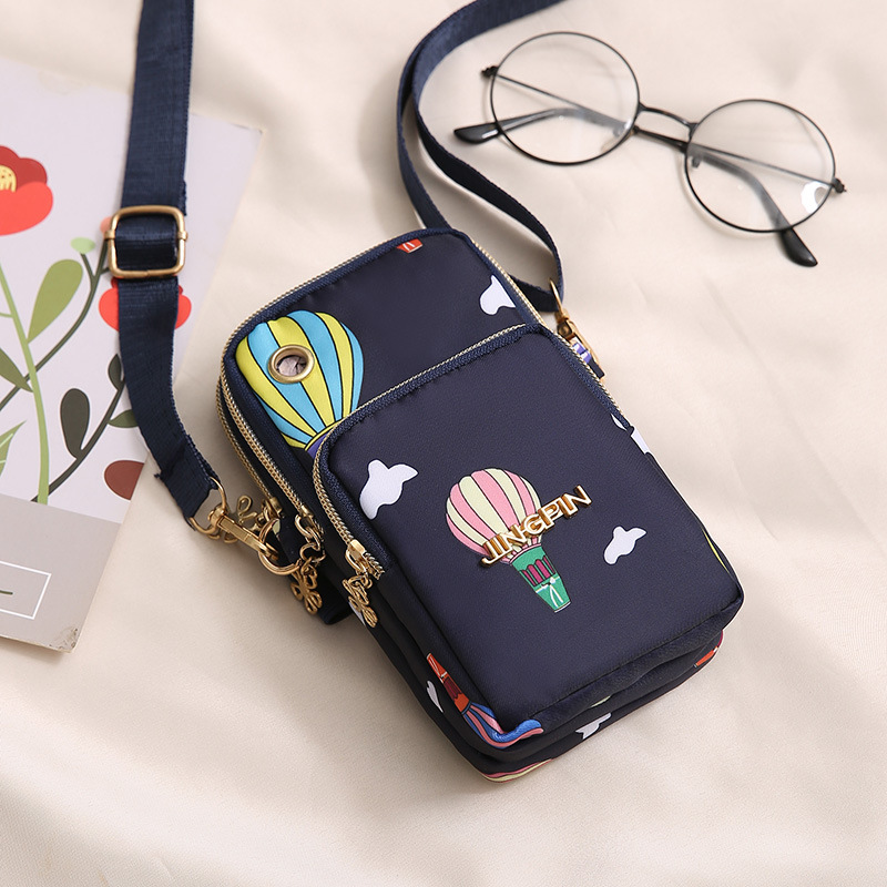 Bolso del teléfono móvil del hombro de la muñeca bolso pequeño de los hombres y de las mujeres que cuelgan el bolso que corre del bolso del cambio bolso vertical oblicuo mini bolso del brazo de 6 pulgadas