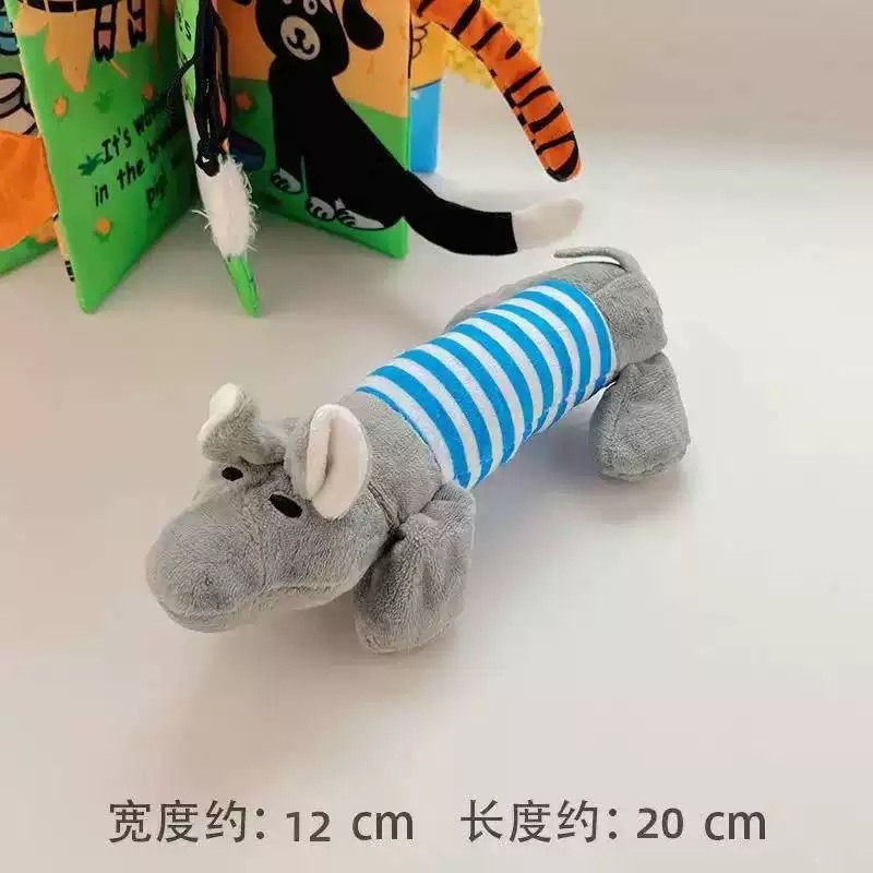 Plush striped elephant