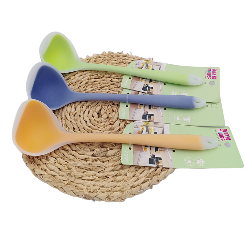 L3335 K-365 boutique silicona olla cuchara sartén antiadherente mango largo especial cocina pala utensilios de cocina espátula cuchara