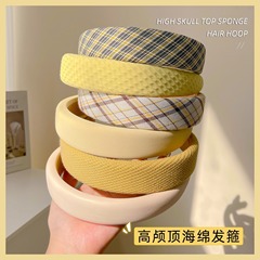Yellow Face-Smaller Headband for Women, 2023 New Style High Crown Face Washing Hair Clip, Fashion and Versatile Outfit Hair Band