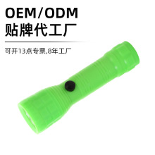 厂家跨境abs塑料手电筒小型便携手电户外野营照明手电骑行照明