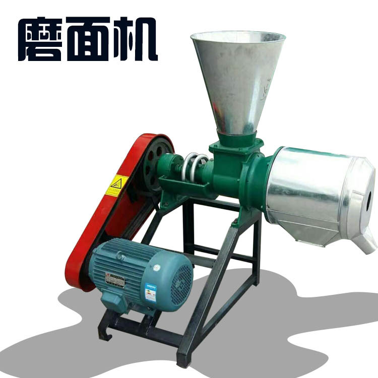中草药齿盘式饲料磨粉机 五谷杂粮小型磨面机 三相电玉米打粉机