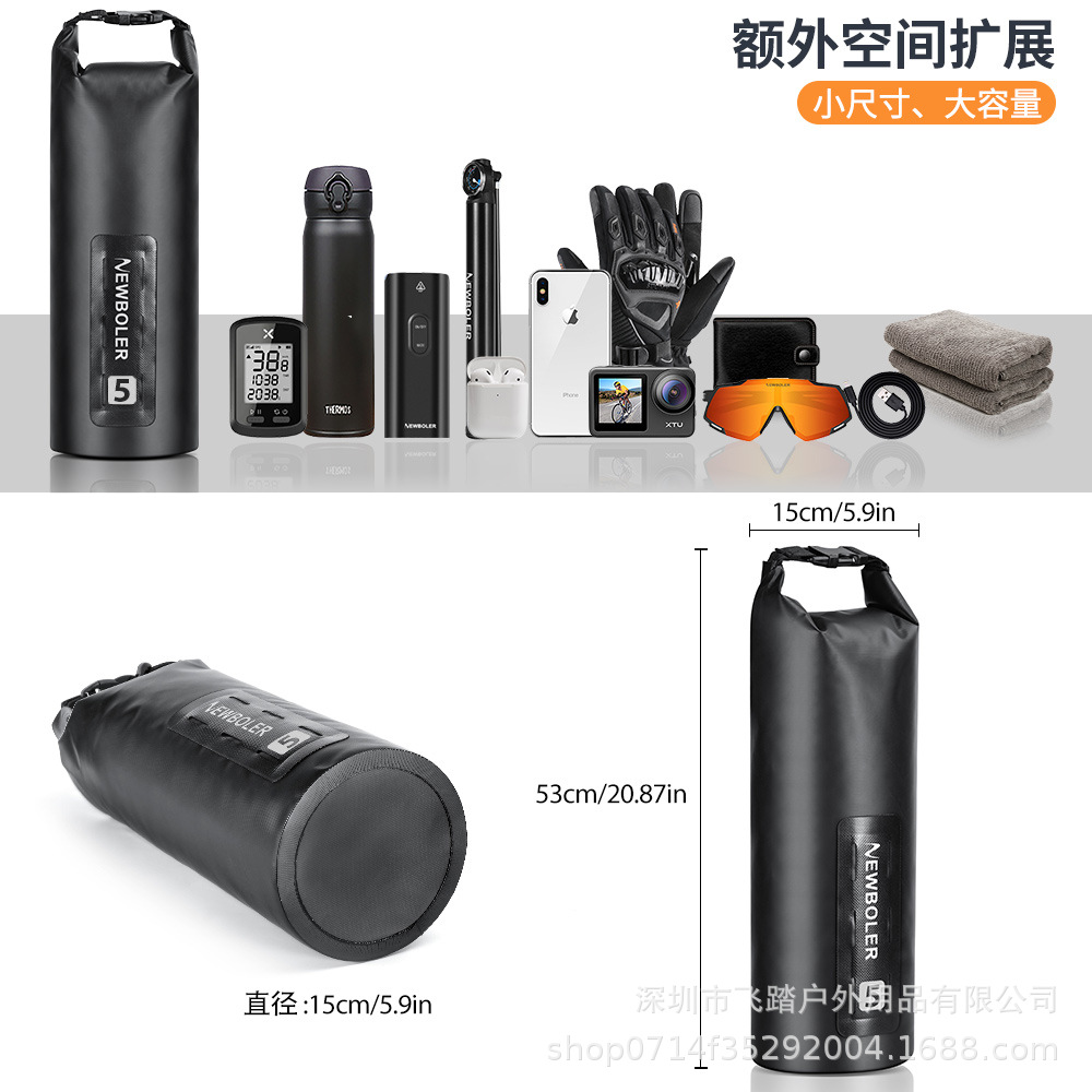 NEWBOLER portátil multifuncional bicicleta tenedor bolsa 3L7L impermeable montaña carretera marco bolsa cross-country de larga distancia