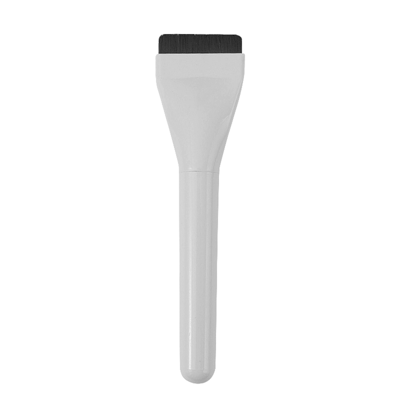 Flat foundation brush, electroplated plastic handle, portable flat‑head makeup brush