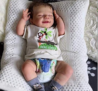 Muñeca bebé reborn realista de 20 pulgadas, muñeca terminada, cuerpo completo de plástico/tela, suministro para comercio electrónico transfronterizo