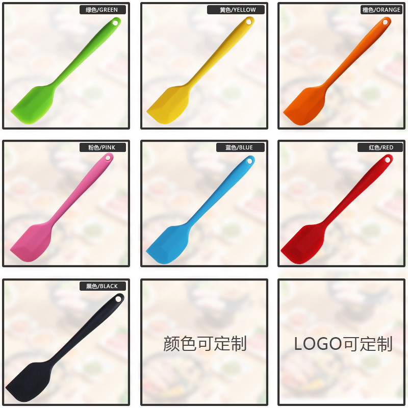 硅膠刮刀奶油抹刀小號食品級硅膠刮刀彩色烘焙刮刀批發