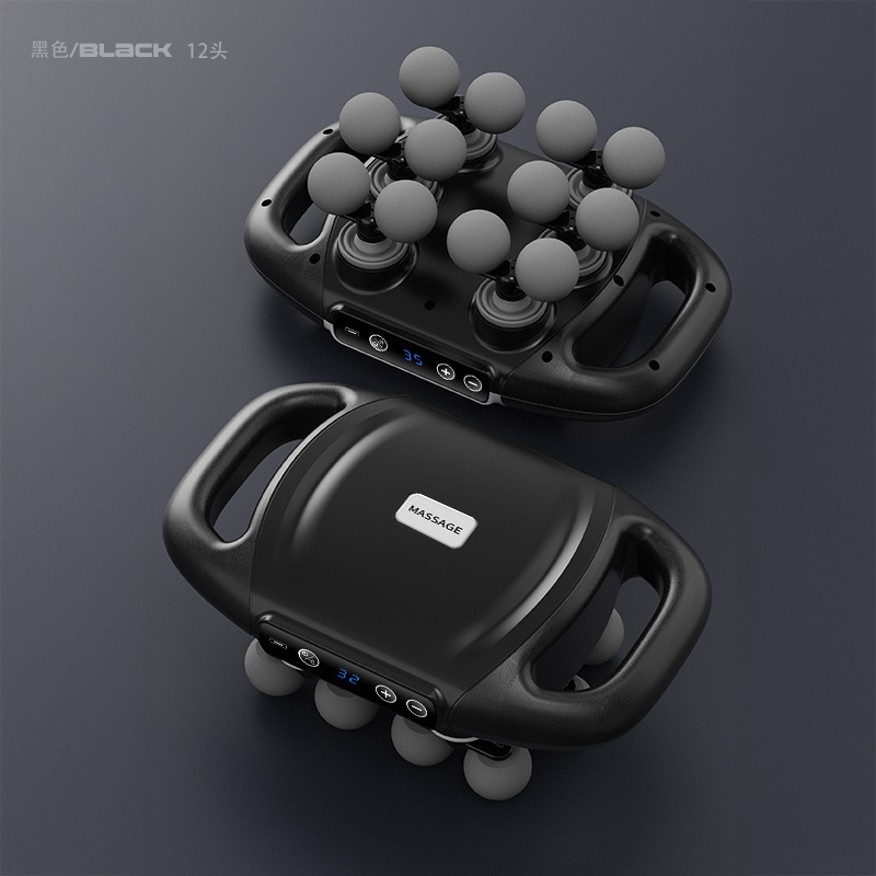 クロスボーダー筋膜ガンマルチヘッド全自動深部筋肉リラクゼーションマッサージ家庭用電気高周波振動マッサージャー|undefined