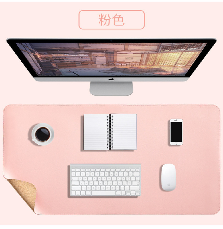 メーカーの現物コルク両面2色オフィスで字を書くマウスパッド超大型pu皮革机のオフィスパッド卸売り|undefined