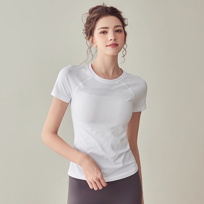 Yoga Clothing Sports Top Women's Half-sleeved T-shirt Summer Running Quick-drying Clothes Fitness Clothing Slim-fit Yoga Short-sleeved Top Yoga Clothing Sports Top Women's Half-sleeved T-shirt Summer Running Quick-drying Clothes Fitness Clothing Slim-fit Yoga Short-sleeved Top
