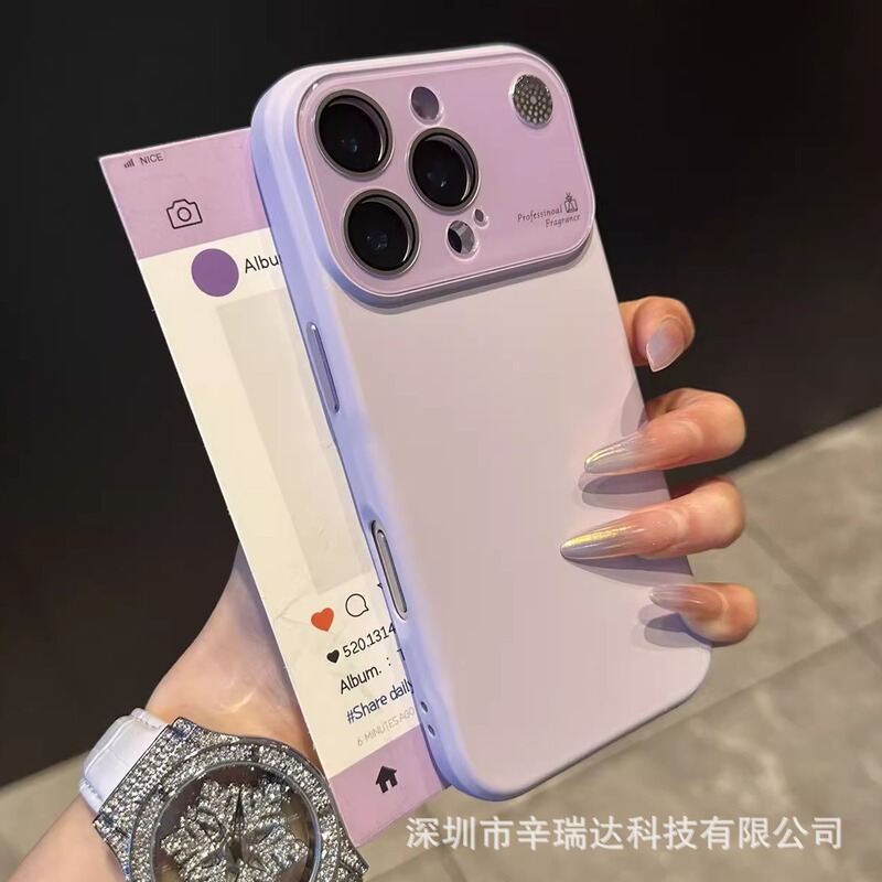 适用iPhone17ProMax手机壳大视窗香薰液态硅胶苹果15防摔保护套16|undefined
