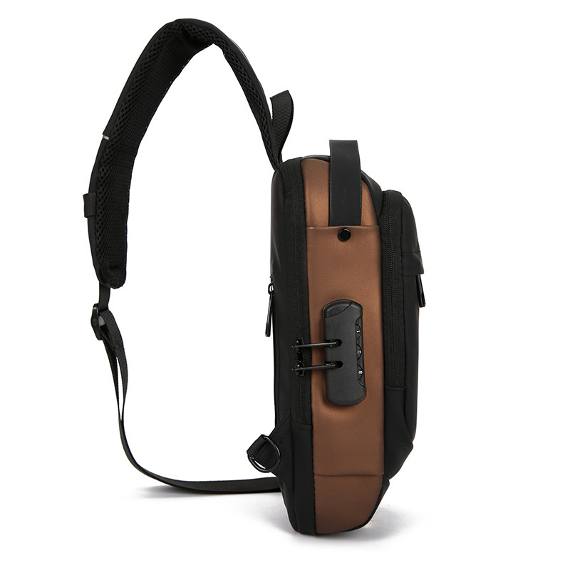 Bolso de motocicleta retro para hombre Bolso de hombro Business Advanced Sense Bolso de mensajero de gran capacidad Bolso de pecho de gran capacidad Marca de moda para hombres